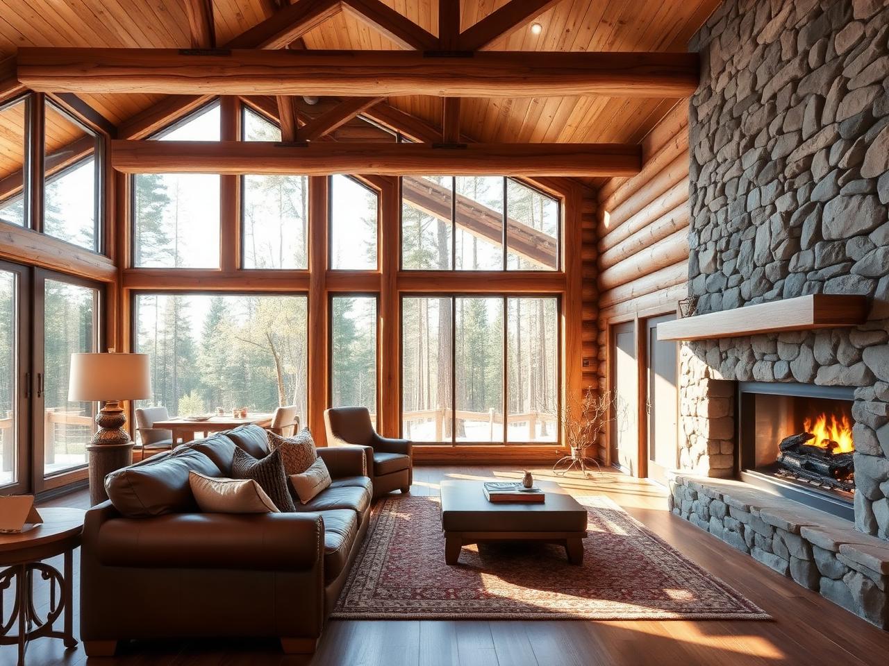 Living room of the upper unit